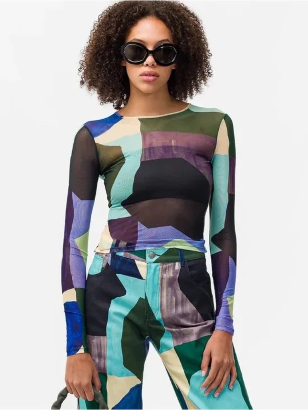 Miaou Long-Sleeve Mesh Tee